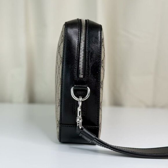 Gucci GG Logo Supreme Large Clutch Classic Beige & Black Handbag - Picture 4 of 9